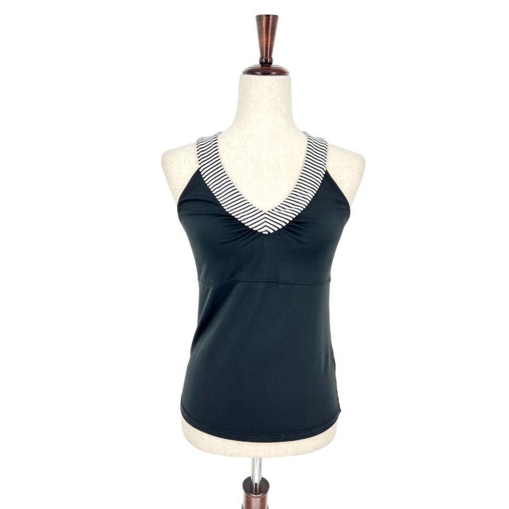 Inmotion Racerback Striped V-neck Workout Tank | Small